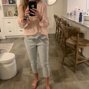 LOFT light pink blouse size small, light grey 6P pant.